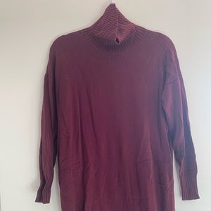 Women’s Lululemon small sweater dress maroon.
